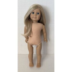 My American Girl Doll / Truly Me Long Blonde Hair Blue Eyes Earrings Lt Skin LN